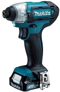 מברגת אימפקט נטענת + 2 סוללות 1.5 אמפר MAKITA TD110 12V