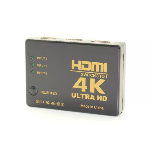 בורר 1ל-3  Gold Touch - 4K HDMI Switch + Remote Control