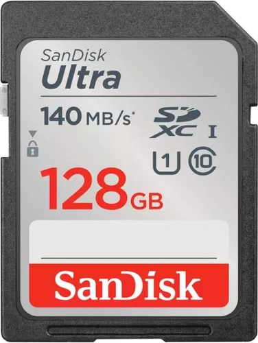 כרטיס זיכרון SanDisk Ultra SDSDUNB-128G SD UHS-I 140MB/s Class 10 U1 נפח 128GB