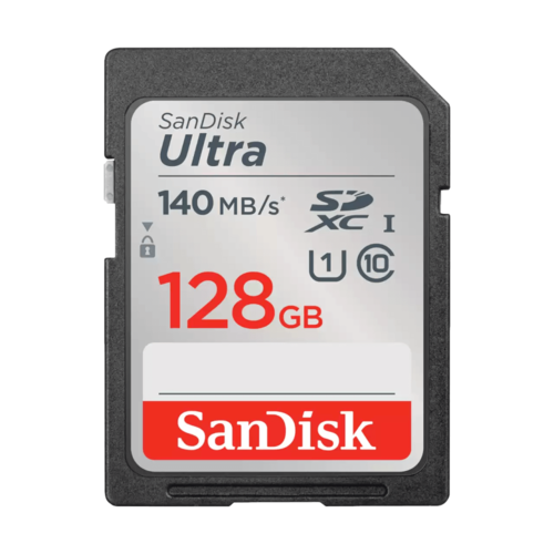 כרטיס SanDisk 128GB ULTRA 140MB