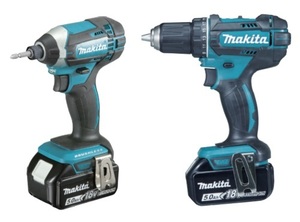 סט מברגות + 2 סוללות 5AH דגם DLX2127 מתוצרת Makita