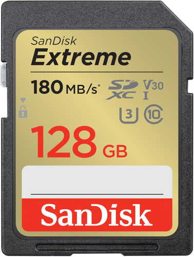 Sandisk  Extreme SDHC  128GB 180mbs