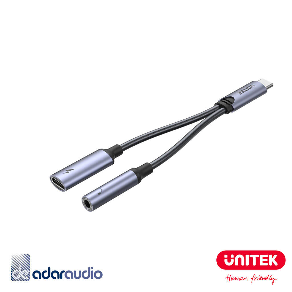 מתאם USB-C לאוזניות וטעינה במקביל דגם UNITEK M205A