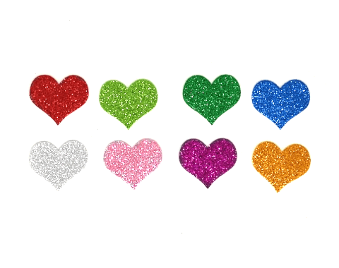 חיתוכי סול נוצץ - לב קטן - 60 יח'
