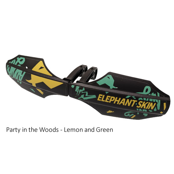 מגני יידים לאופניים אלפנט סקין ירוק / צהוב - ELEPHANT SKIN HANDGUARDS SPECIAL
