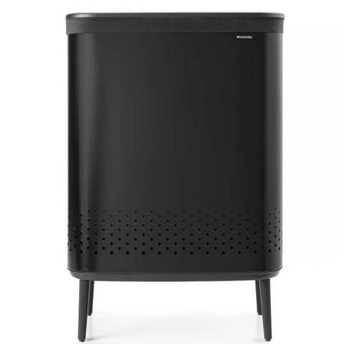 סל כביסה מחולק 45+45 ליטר, BO שחור מט Brabantia