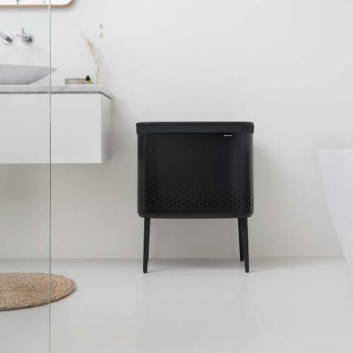 סל כביסה 60 ליטר, BO שחור מט Brabantia