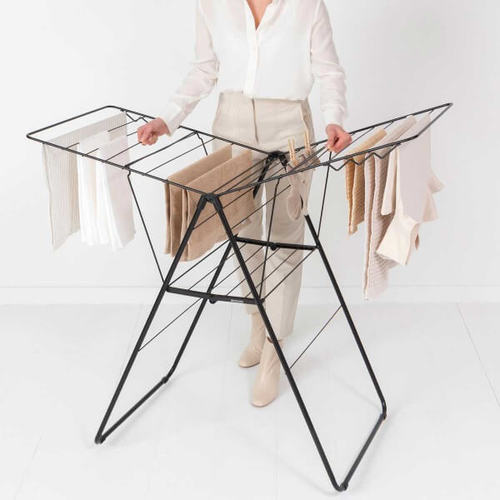 מתלה לכביסה מתקפל 20 מטר, שחור מט Brabantia