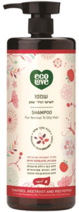 שמפו אדום לשיער רגיל-שמן 1 ליטר ecolove