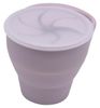כוס חטיפים מתקפלת עם מכסה מסיליקון טבעי - לבנדר