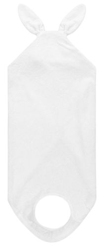 מגבת רחצה קפוצ'ון עם אוזניים 100% כותנה - לבן