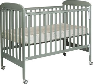 מיטת תינוק מעץ בוק (תקן חדש) עם מגיני אנטיבייט דגם אנה - אפור