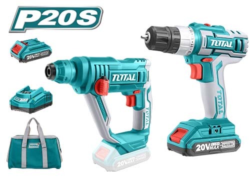 ערכת מקדחה ופטישון 20V TCKLI2008 TOTAL