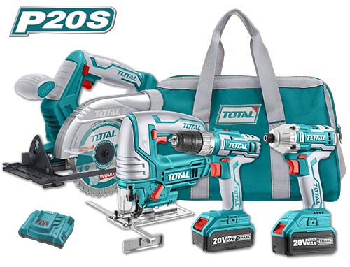 ערכה משולבת מקדחה+מברגת אימפקט+מסור 20V