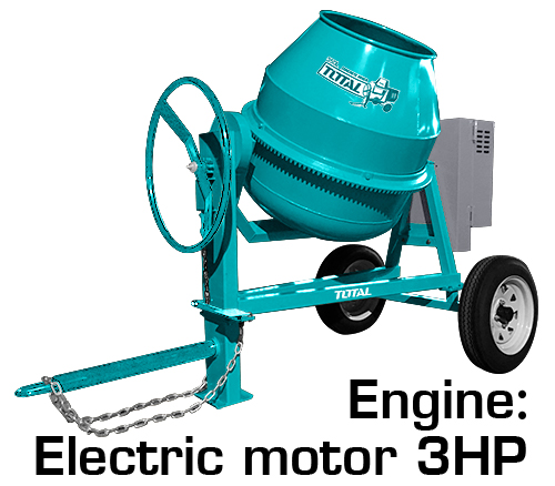 מערבל בטון חשמלי 240V 50Hz