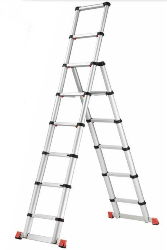 סולם טלסקופי 6+8 (A) שלבים רחבים
