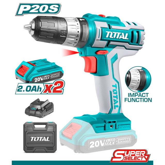 מקדחה אימפקט אלחוטית ליתיום / / 45Nm 20V