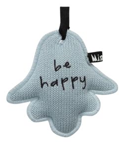 סיכת חמסה סרוגה 100% כותנה עם סיכת ביטחון גדולה - תכלת