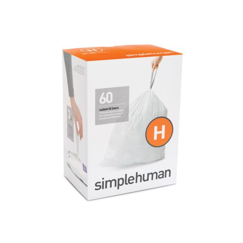 20 שקיות מסוג H לפח 30 ל' סימפליומן | Simplehuman 