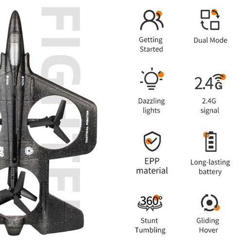 רחפן WIFI נטען עם מצלמה בעיצוב מטוס קרב SKY SCANNER DRONE