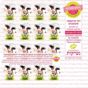 דף אכיל להכנת נשיקות/שוקולד ממותג דגם שבועות זילוף חופשי 01