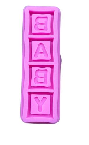 תבנית סיליקון ליצירת המילה BABY (בייבי)