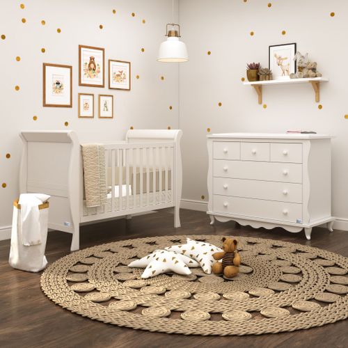 שידת החתלה לתינוק מייסון MDF בציפוי מלמין Super Safe - לבן