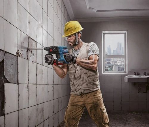 פטישון נטען בראשלס + מטען +סוללת GBH 180-LI EC  4Ah + מזוודה דגם חדש Bosch 