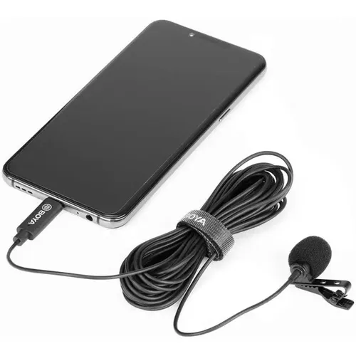 מיקרופון דש חוטי 6 מטר בחיבור  BOYA by-M3 USB TYPE C