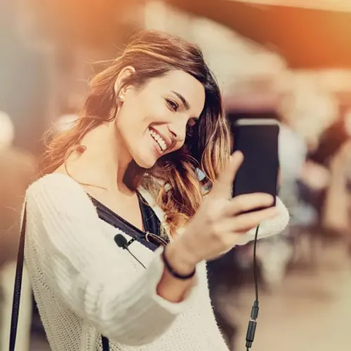מיקרופון דש חוטי 6 מטרים, לחיבור למכשירי IOS אייפון/אייפד BOYA by-M2