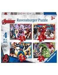 מארז 4 פאזלים מבית Ravensburger - הנוקמים