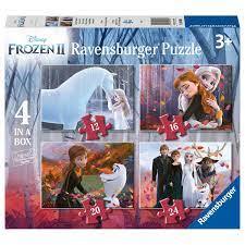 4 פאזלים בקופסא  פרוזן FROZEN 2 מבית Ravensburger 