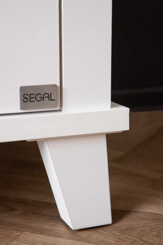 שידת החתלה רחבה לתינוק אמבר עשויה MDF בציפוי מלמין - לבן