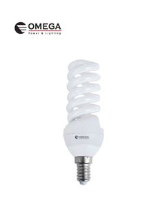 נורת ספירלה T2 E14 15W אור יום אומגה