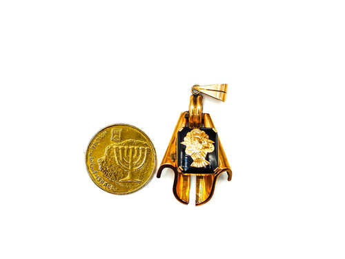 תליון ענתיקה אוניקס זר פרחים