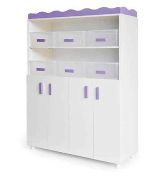 ארון מרכזי 2 תאים + מיכלים (מגיע במבחר צבעים)