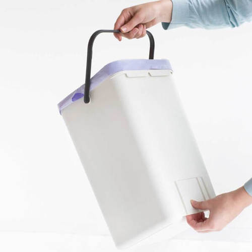 פח הפרדה 12 ליטר פלסטיק, לבן Brabantia