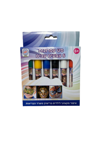 עפרונות איפור עבים - 6 יחידות