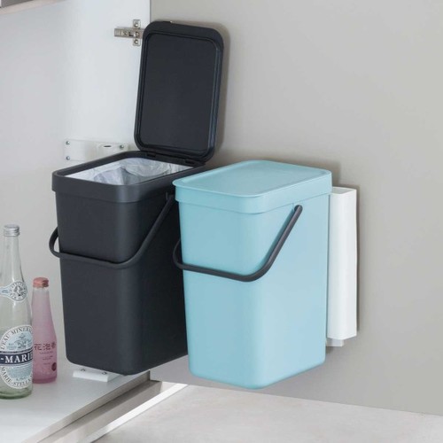זוג פחי הפרדה למיחזור 12X2 ליטר, אפור + תכלת Brabantia