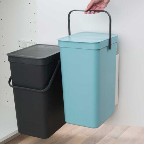 זוג פחי הפרדה למחזור 16X2 ליטר, אפור + תכלת Brabantia