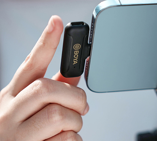 זוג מיקרופונים דש אלחוטיים לאייפון Boya BY-WM3T2-D2