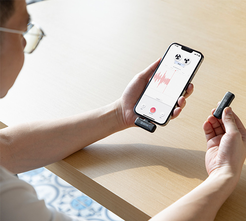 זוג מיקרופונים דש אלחוטיים לאייפון Boya BY-WM3T2-D2