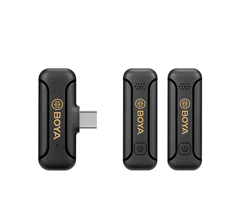 זוג מיקרופונים דש אלחוטיים בחיבור USB-C דגם Boya BY-WM3T2-U2