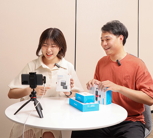 זוג מיקרופונים דש אלחוטיים בחיבור USB-C דגם Boya BY-WM3T2-U2