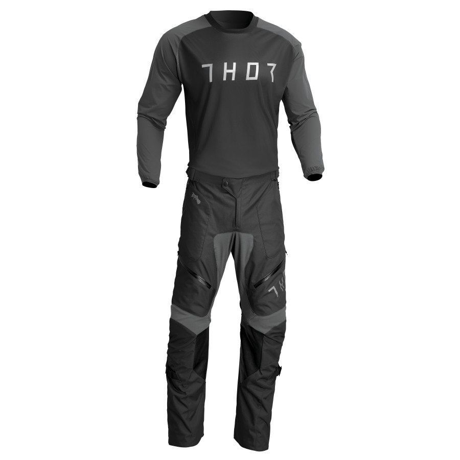 חליפת רכיבה לאופנוע שטח THOR 2023 TERRAIN BLACK/CHARCOAL OVER THE BOOT