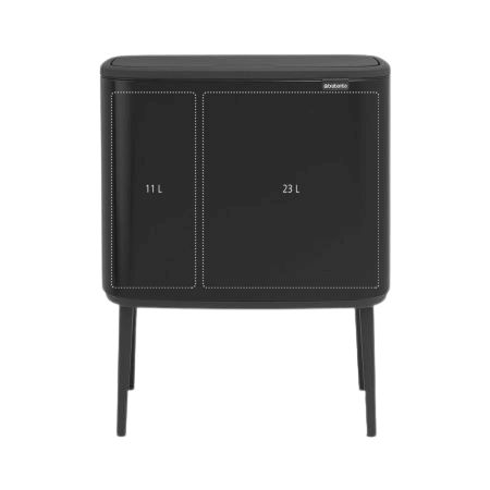 פח אשפה למיחזור 11+23 ליטר, BO שחור Brabantia