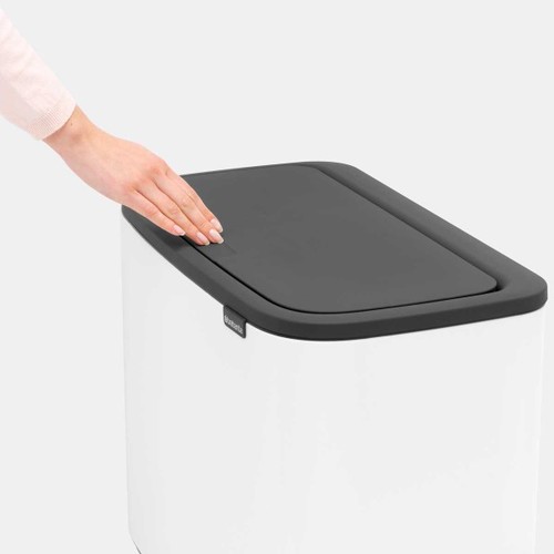 פח אשפה למחזור 11+23 ליטר, BO לבן Brabantia