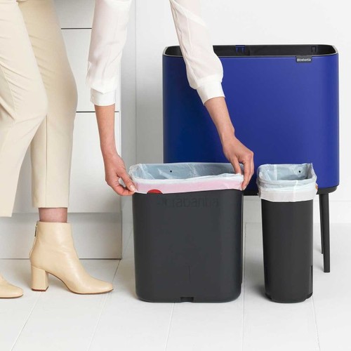 פח אשפה למחזור 11+23 ליטר, BO כחול Brabantia