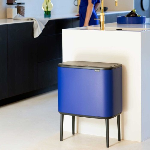 פח אשפה למחזור 11+23 ליטר, BO כחול Brabantia