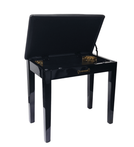כסא פסנתר קלאסי עם תא איחסון PB-8 בצבע שחור מבית LEGRAND